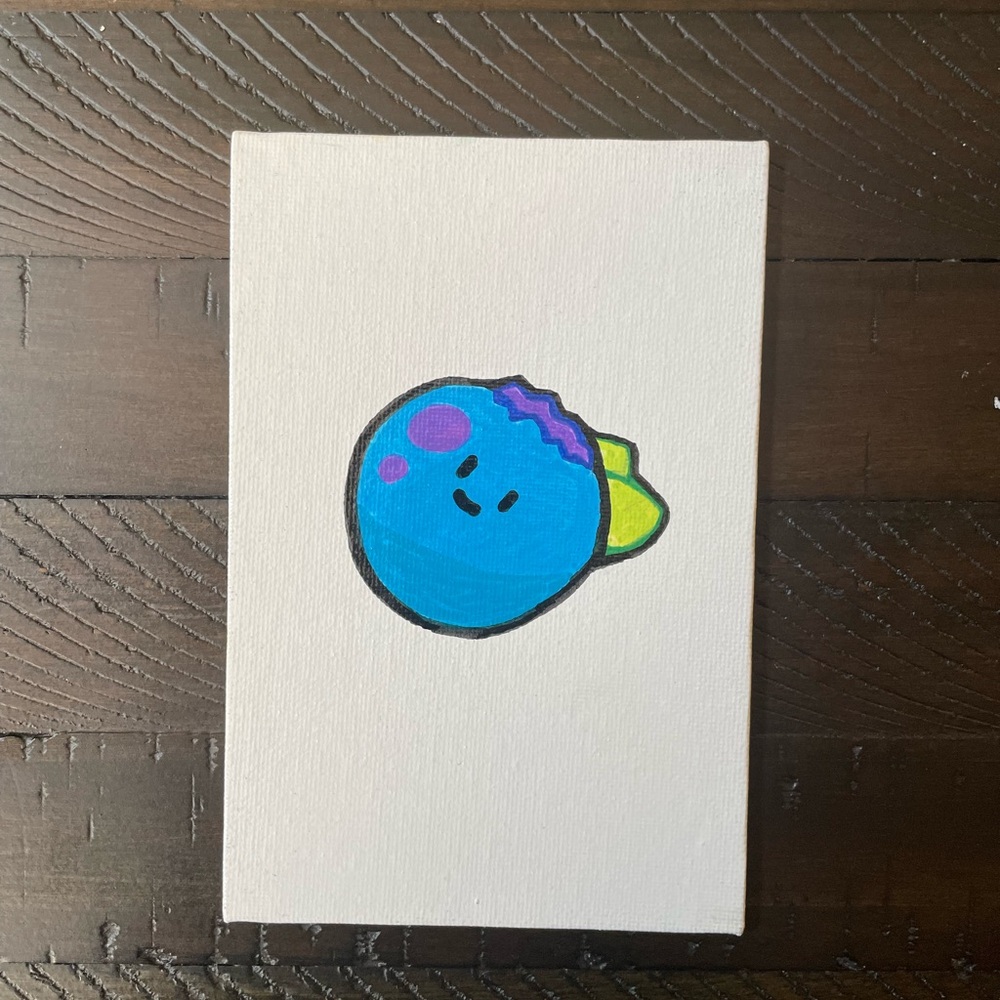 Cute Blueberry Canvas Art
